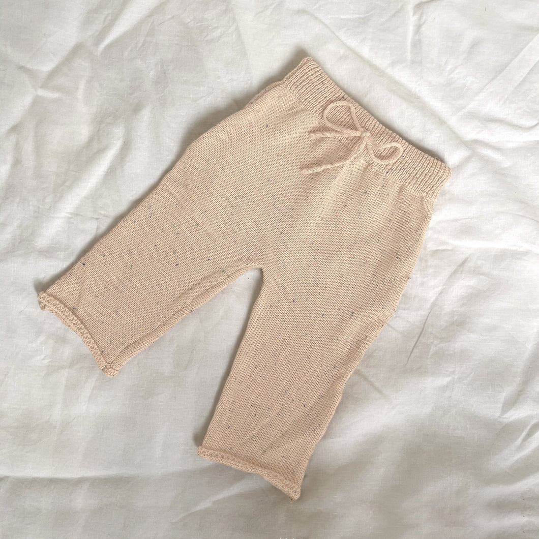 Blanche Mini Sprinkle Knit Pant - Biscuit