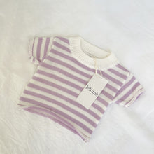 Load image into Gallery viewer, Sorbet Tee - Grape Stripe
