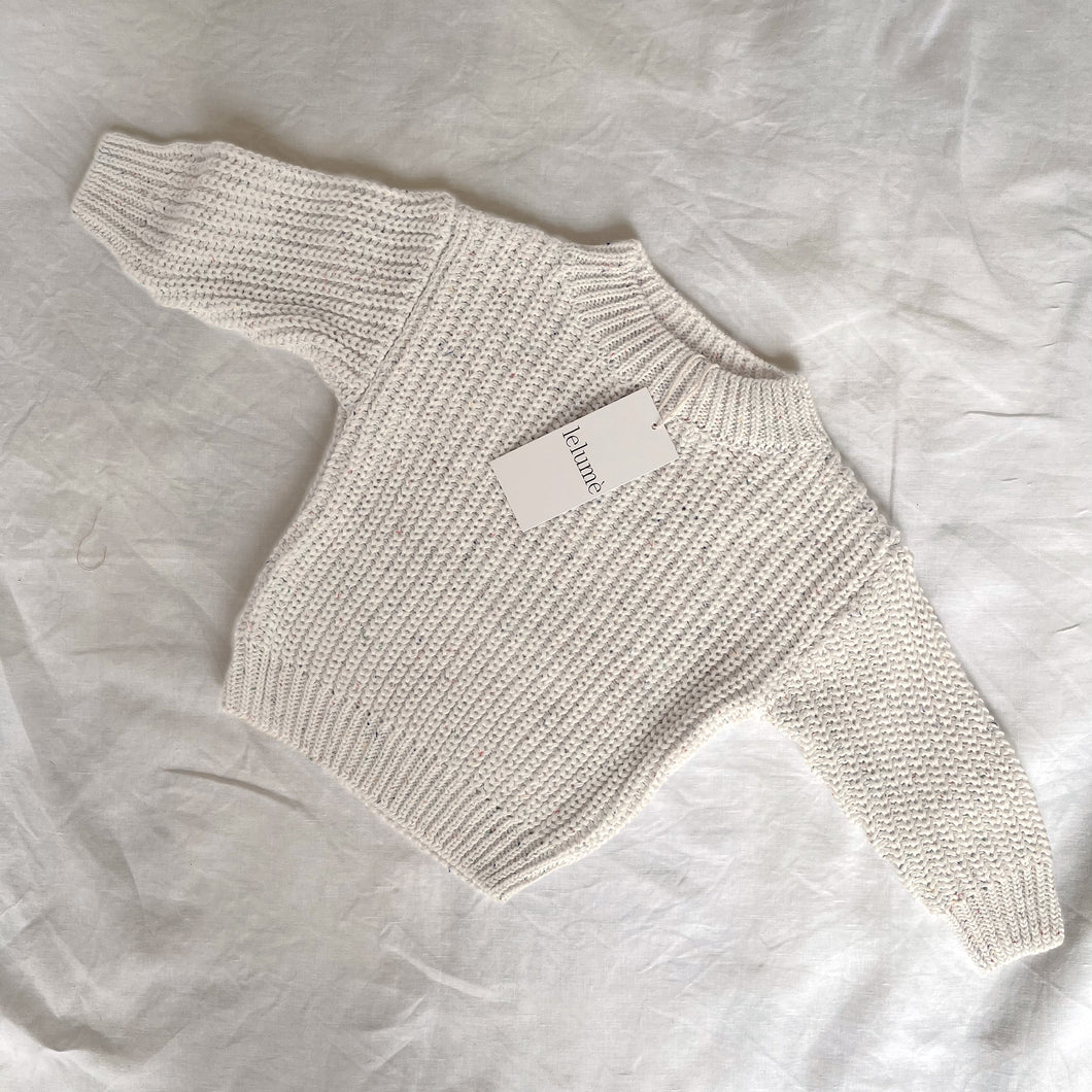 Cedar Chunky Sprinkle Knit - Cloud
