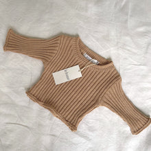 Load image into Gallery viewer, Ceremony Ribbed Knit Top - Toast
