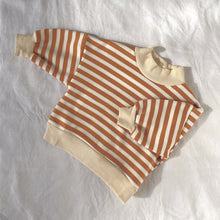 Load image into Gallery viewer, Classic High Neck Stipe Sweat - Pumpkin Stripe
