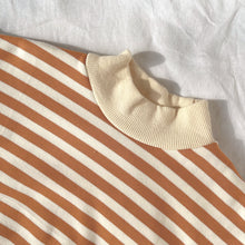 Load image into Gallery viewer, Classic High Neck Stipe Sweat - Pumpkin Stripe
