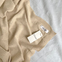 Load image into Gallery viewer, Heirloom Sprinkle Knit Blanket - Biscuit
