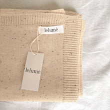 Load image into Gallery viewer, Heirloom Sprinkle Knit Blanket - Biscuit

