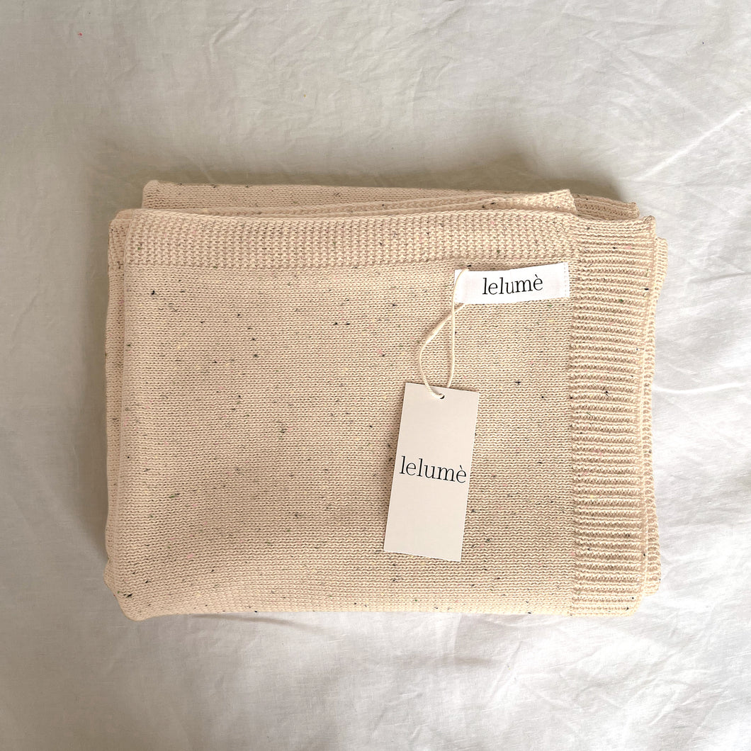 Heirloom Sprinkle Knit Blanket - Biscuit