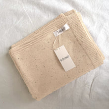 Load image into Gallery viewer, Heirloom Sprinkle Knit Blanket - Biscuit
