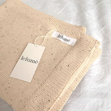 Load image into Gallery viewer, Heirloom Sprinkle Knit Blanket - Biscuit
